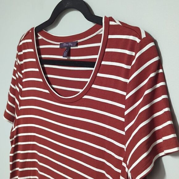 Olivia Sky Scoop Neck Short Sleeve Shirt - Picture 2 of 6